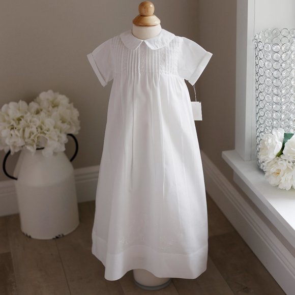 Boys Embroidered Collar Special Occasion Gown Set Feltman Brother NB/3 Month NWT - Picture 1 of 6